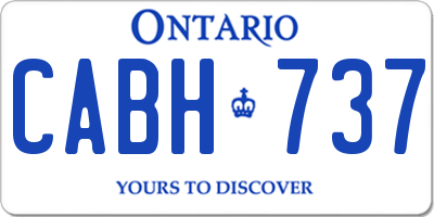 ON license plate CABH737