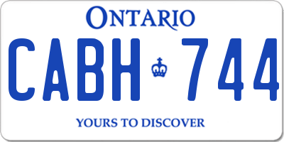 ON license plate CABH744