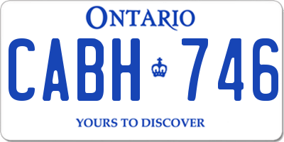 ON license plate CABH746