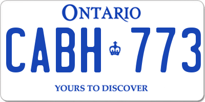 ON license plate CABH773