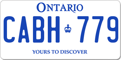 ON license plate CABH779