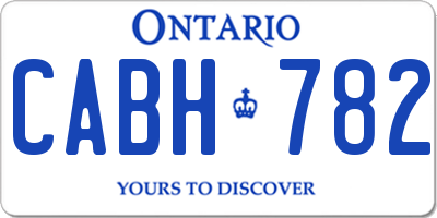 ON license plate CABH782