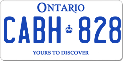 ON license plate CABH828