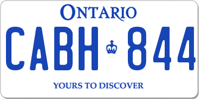 ON license plate CABH844