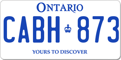 ON license plate CABH873