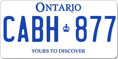 ON license plate CABH877