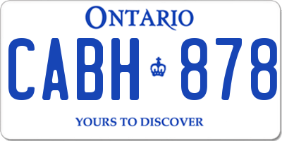 ON license plate CABH878