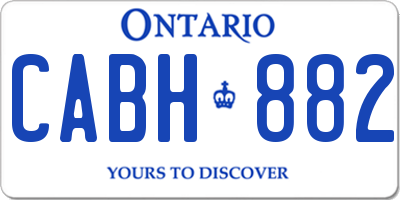 ON license plate CABH882