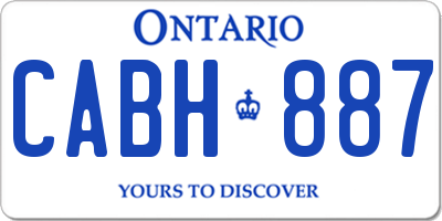 ON license plate CABH887