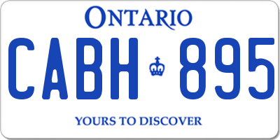 ON license plate CABH895