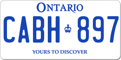 ON license plate CABH897