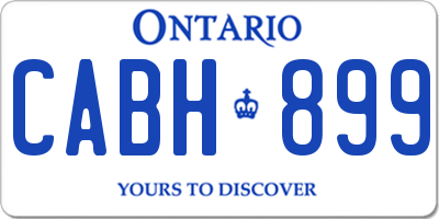 ON license plate CABH899