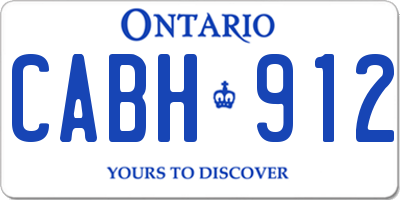 ON license plate CABH912