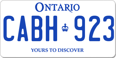 ON license plate CABH923