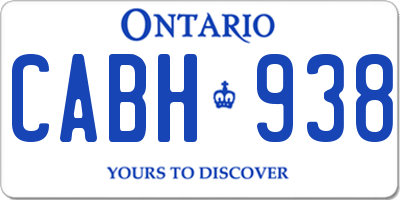 ON license plate CABH938