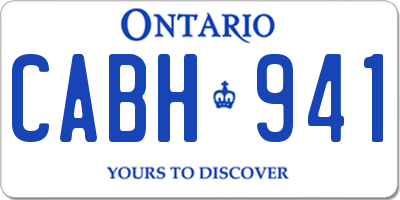 ON license plate CABH941