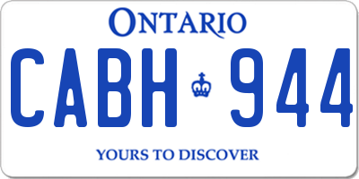 ON license plate CABH944