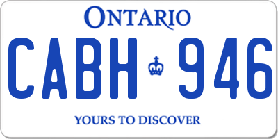 ON license plate CABH946