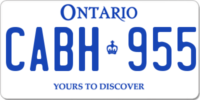 ON license plate CABH955