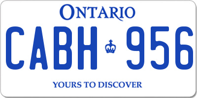 ON license plate CABH956