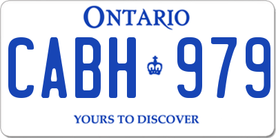 ON license plate CABH979