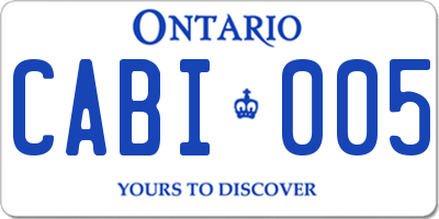 ON license plate CABI005