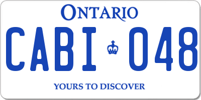 ON license plate CABI048