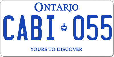 ON license plate CABI055