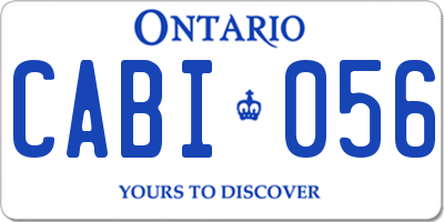 ON license plate CABI056