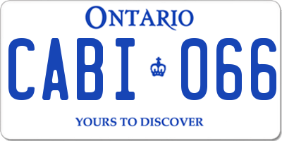 ON license plate CABI066