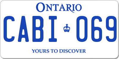 ON license plate CABI069