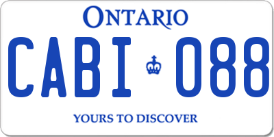 ON license plate CABI088