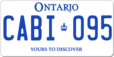 ON license plate CABI095