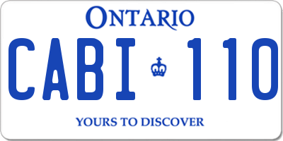 ON license plate CABI110