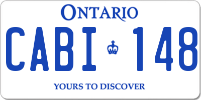 ON license plate CABI148