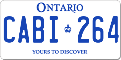 ON license plate CABI264