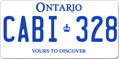 ON license plate CABI328