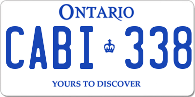 ON license plate CABI338