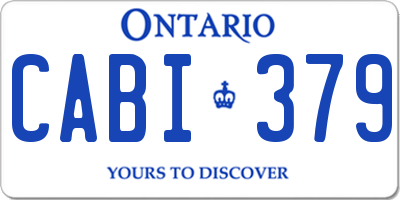 ON license plate CABI379