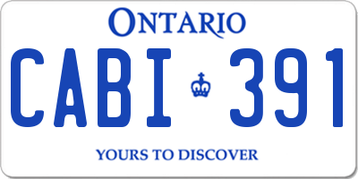 ON license plate CABI391