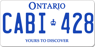 ON license plate CABI428