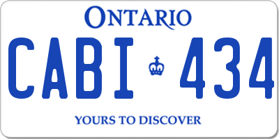 ON license plate CABI434