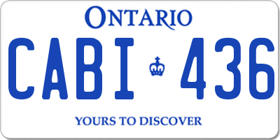 ON license plate CABI436