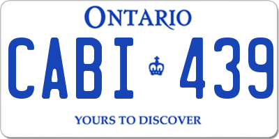 ON license plate CABI439