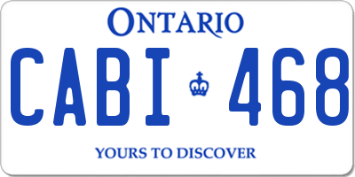 ON license plate CABI468