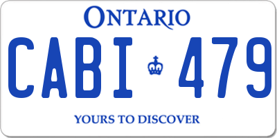 ON license plate CABI479