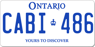 ON license plate CABI486