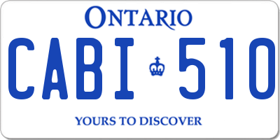 ON license plate CABI510