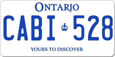 ON license plate CABI528