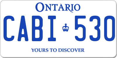 ON license plate CABI530